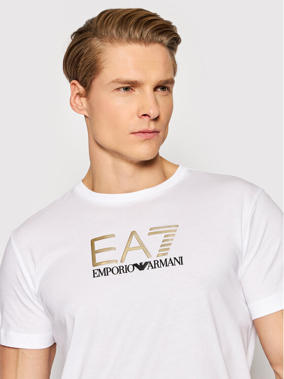 EA7 Emporio Armani T Shirt 3LPT24 PJM9Z 1100 Bila Slim Fit Modivo.cz