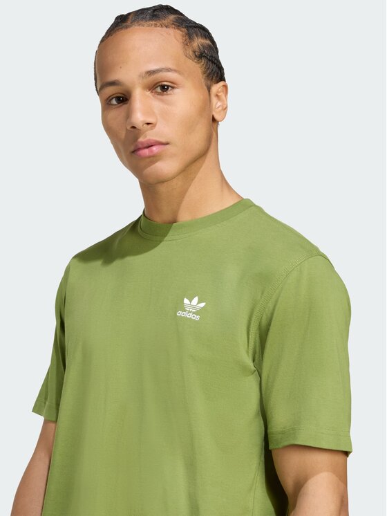 adidas adidas T-Shirt Trefoil Essentials Tee Zielony Regular Fit