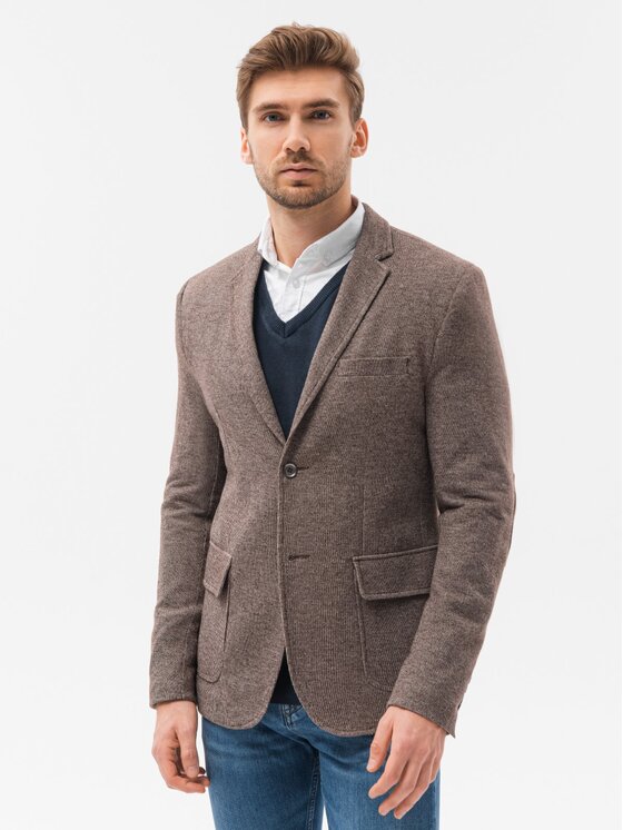 Ombre Ombre Sako M162 Hnědá Regular Fit