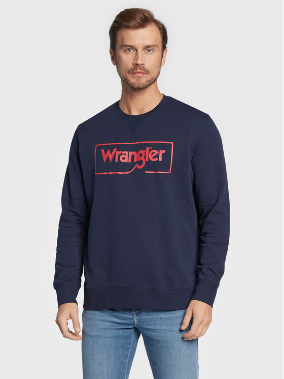Wrangler Wrangler Felpa Frame Logo W662HA114 112320240 Blu scuro Regular Fit