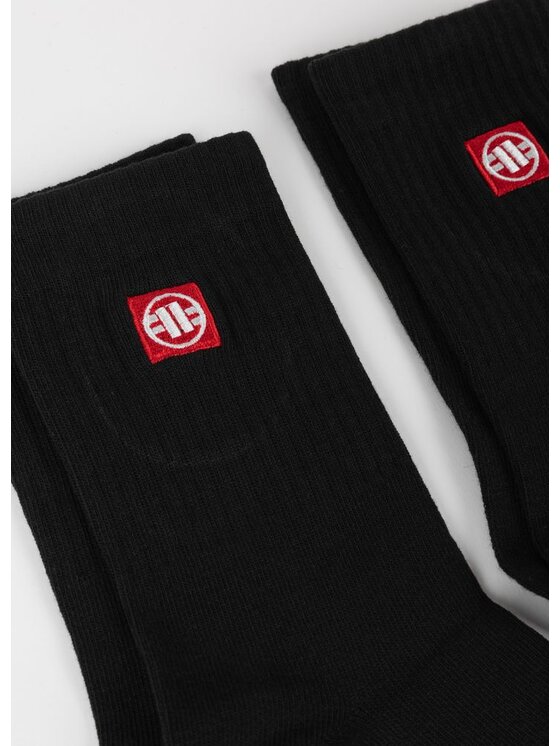PITBULL PITBULL Skarpety długie High Ankle Logo Czarny
