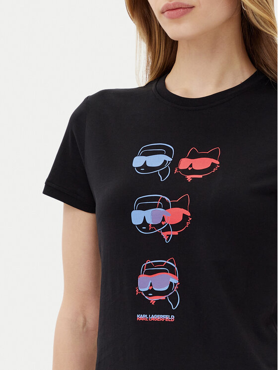 KARL LAGERFELD KARL LAGERFELD T-Shirt A2W17112 Czarny Regular Fit