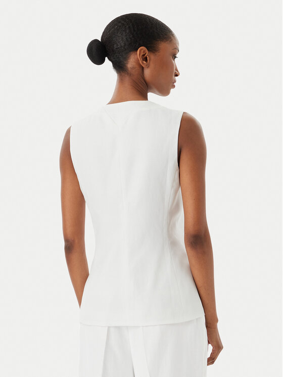 Tommy Hilfiger Tommy Hilfiger Marškinėliai WW0WW49765 Balta Slim Fit