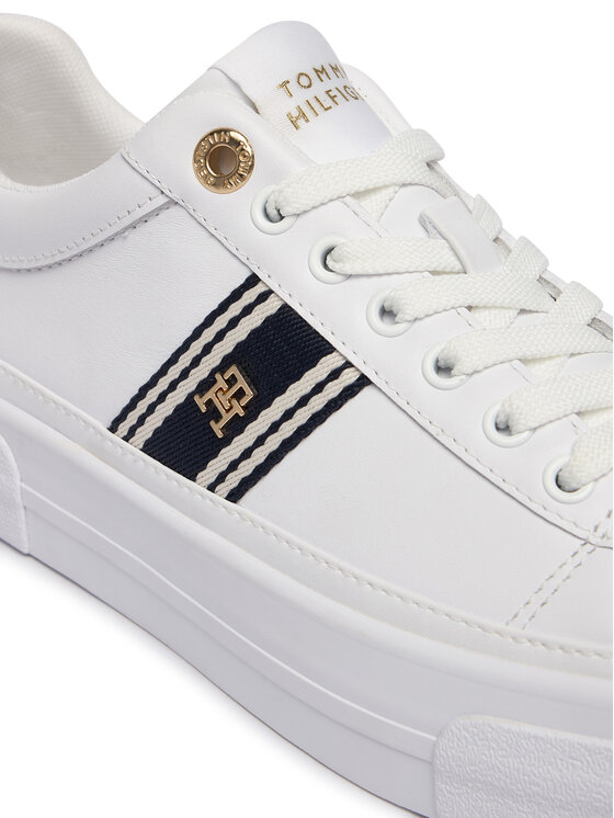 Tommy Hilfiger Tommy Hilfiger Sneakersy Th Foxing Platform Webbing FW0FW09353 Biały