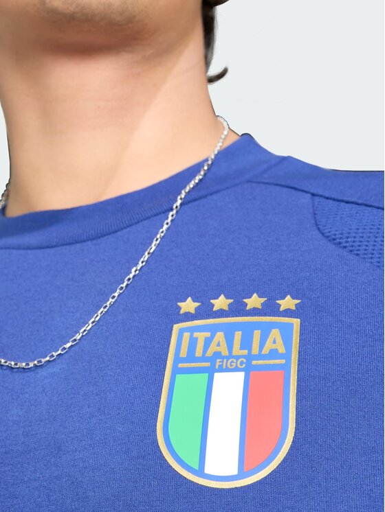 adidas adidas Bluza Italy Tiro Travel Crew Niebieski jasny Regular Fit