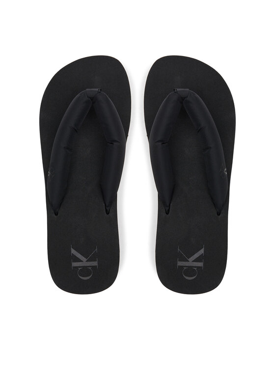 Calvin Klein Jeans Žabky Beach Sandal Flatform Ttxr Satin YW0YW01723 Čierna