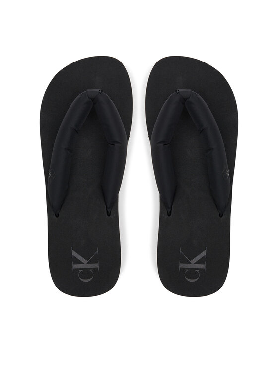 Flip flop Calvin Klein Jeans Beach Sandal Flatform Ttxr Satin YW0YW01723 Negru