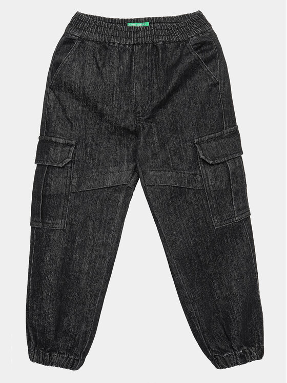United Colors Of Benetton Jogger nohavice 4EJVCF024 Čierna Relaxed Fit