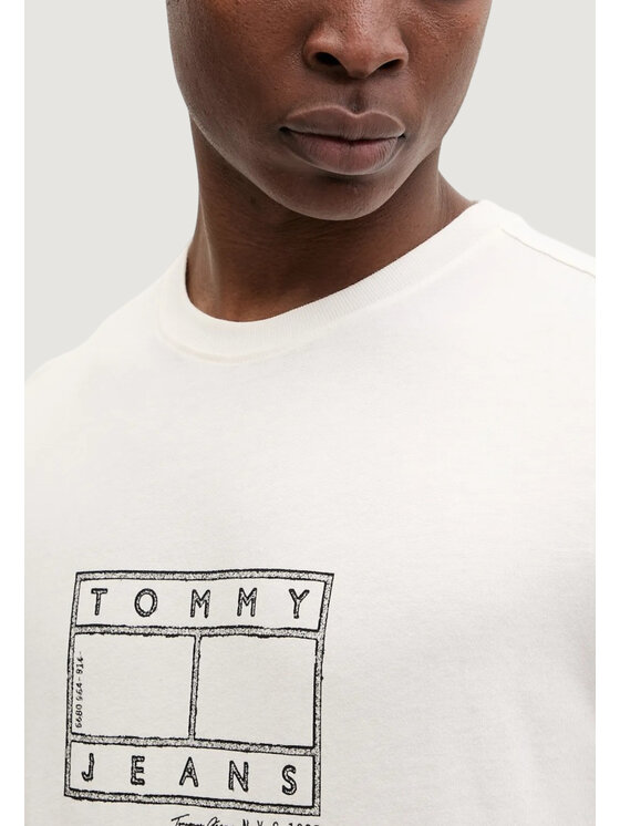 Tommy Jeans Tommy Jeans T-shirt DM0DM22317 Bianco Casual Fit