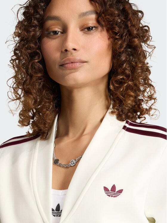 adidas adidas Bluza V-NECK SUPERSTAR Biały Slim Fit