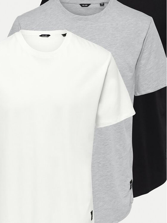 Only & Sons Only & Sons 3 db póló Matt 22013782 Színes Regular Fit