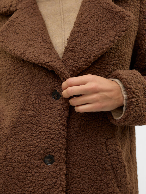 Vero Moda Vero Moda Cappotto in shearling Kylie Teddy 10289938 Marrone Loose Fit