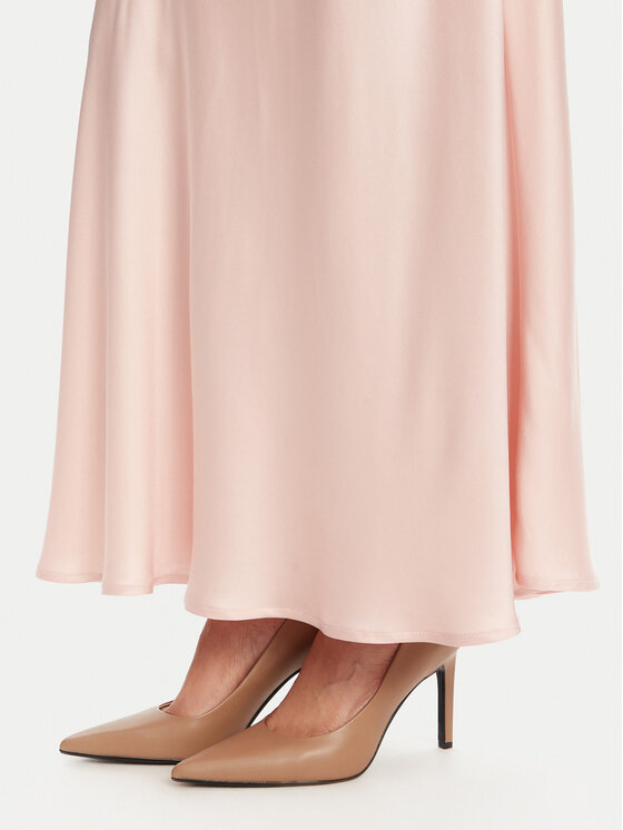 ViCOLO ViCOLO Maxi sukně TD0472 Růžová Slim Fit