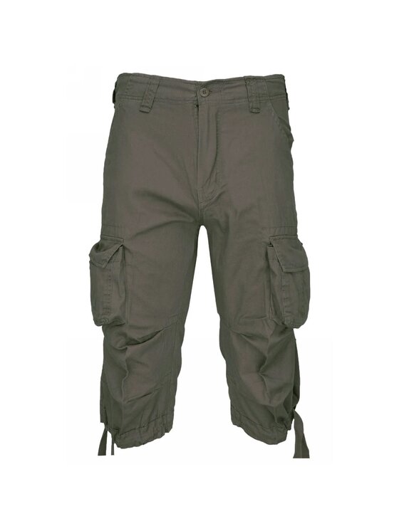 Brandit Brandit Szorty materiałowe 2013.1.7XL Zielony Regular Fit