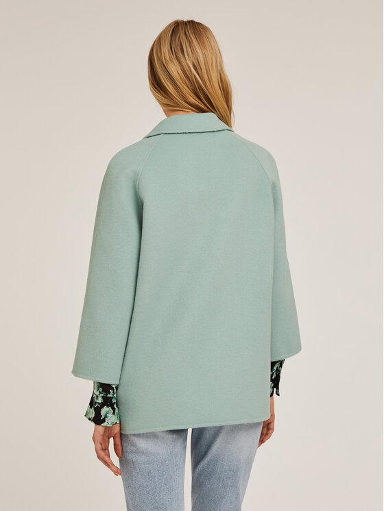 Motivi Motivi Cappotto 0072W000102N005 Turchese Over Fit