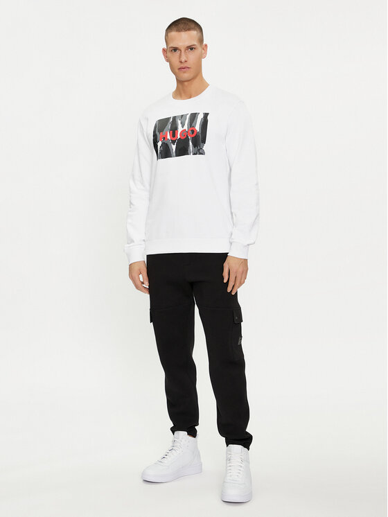 HUGO Hugo Mikina Duragol_U242 50513335 Bílá Regular Fit