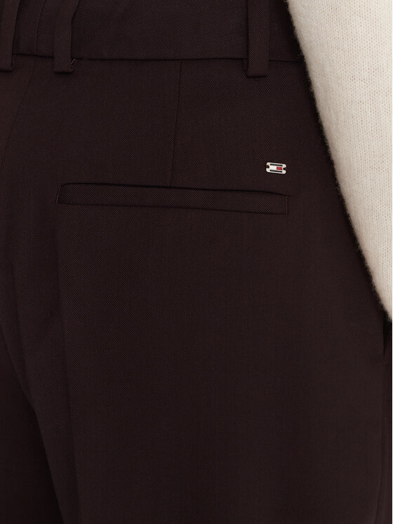 Tommy Hilfiger Tommy Hilfiger Chino nohavice WW0WW48353 Bordová Slim Fit