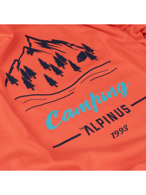 Alpinus Alpinus T-Shirt Polaris Pomarańczowy Standard Fit