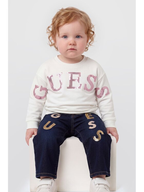Guess Kids Guess Kids Svetr 185353 Bílá Classic Fit