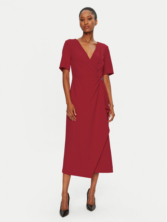 DKNY Koktejlové šaty DD4H1B66 Červená Slim Fit