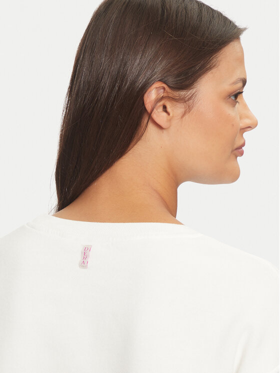 Deha Deha Felpa A00551 Écru Regular Fit