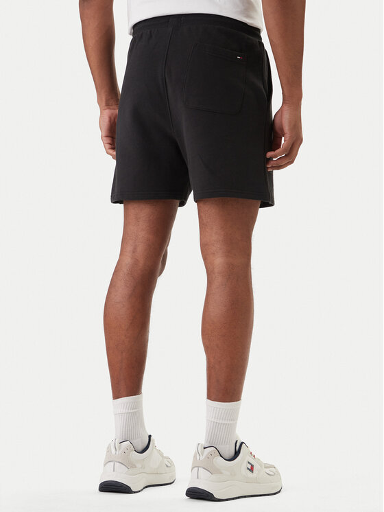 Tommy Jeans Tommy Jeans Sportske kratke hlače Signature DM0DM23017 Crna Regular Fit