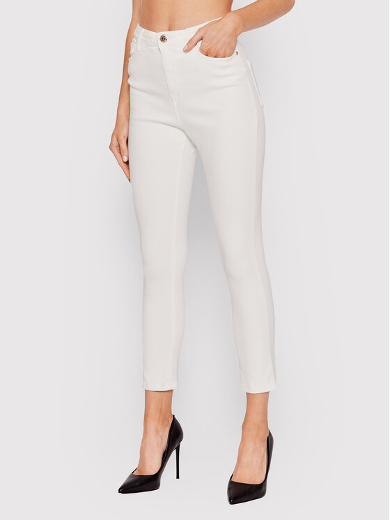 TWINSET Blugi 221TP2620 Alb Skinny Fit