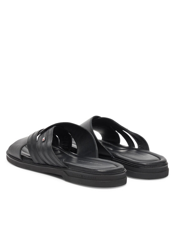 Tommy Hilfiger Tommy Hilfiger Klapki Premium Hilfiger Cc Lth Sandal FM0FM05504 Czarny