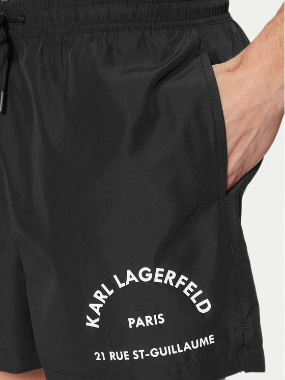 KARL LAGERFELD KARL LAGERFELD Plavecké šortky A1M46054 Čierna Regular Fit