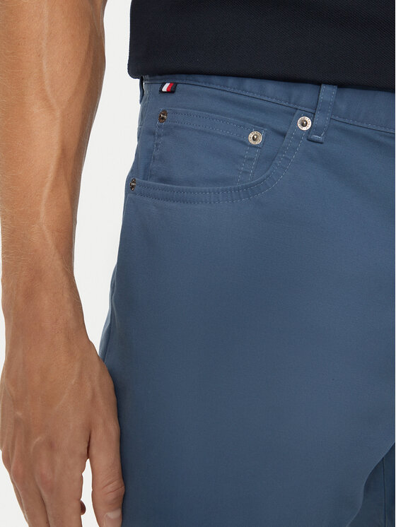 Tommy Hilfiger Tommy Hilfiger Spodnie materiałowe Denton MW0MW36429 Niebieski Straight Fit