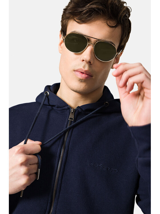 Lancerto Lancerto Bluza Amir BL073222000010 Granatowy Regular Fit