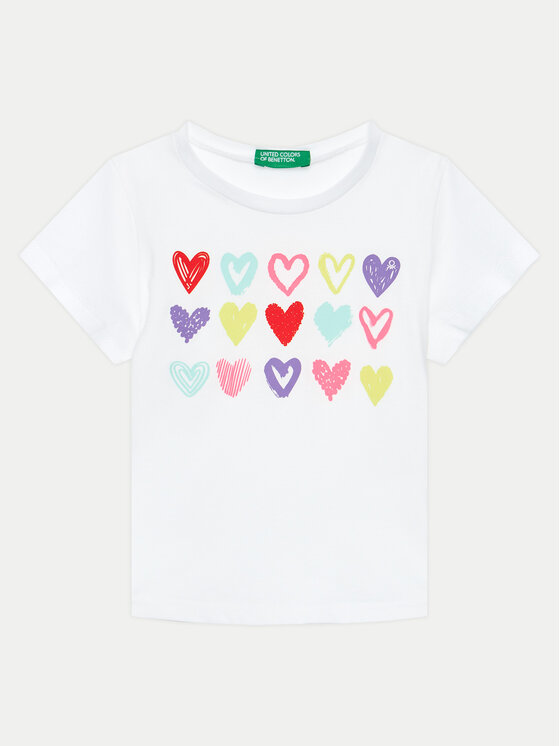 United Colors Of Benetton Tricou 3096G10ES Alb Regular Fit