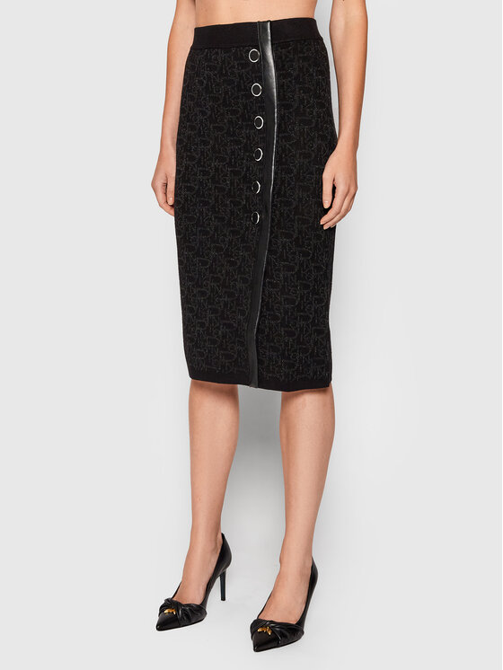 Pinko Ravno krilo Buttafuoco 1G16UR Y7GV Črna Slim Fit