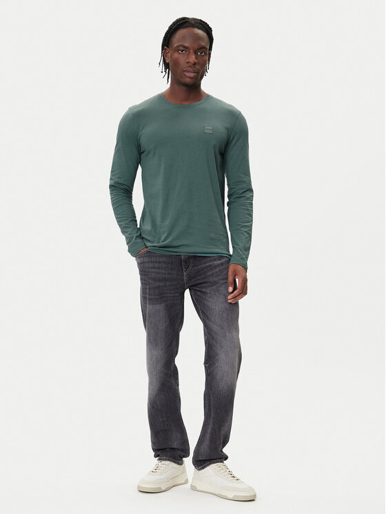 BOSS BOSS Longsleeve Tacks 50512111 Verde Regular Fit