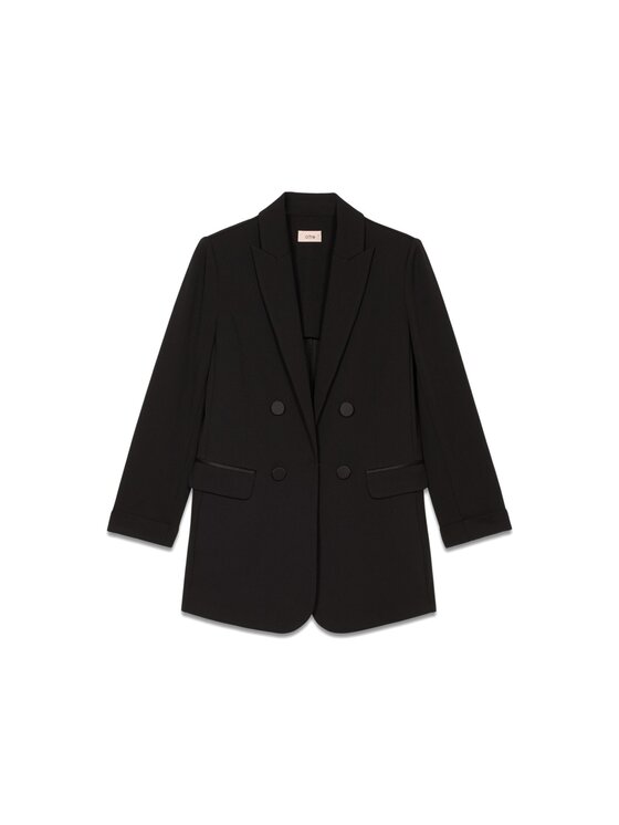 Oltre Oltre Giacca di transizione Q757R004514N033 Nero Slim Fit