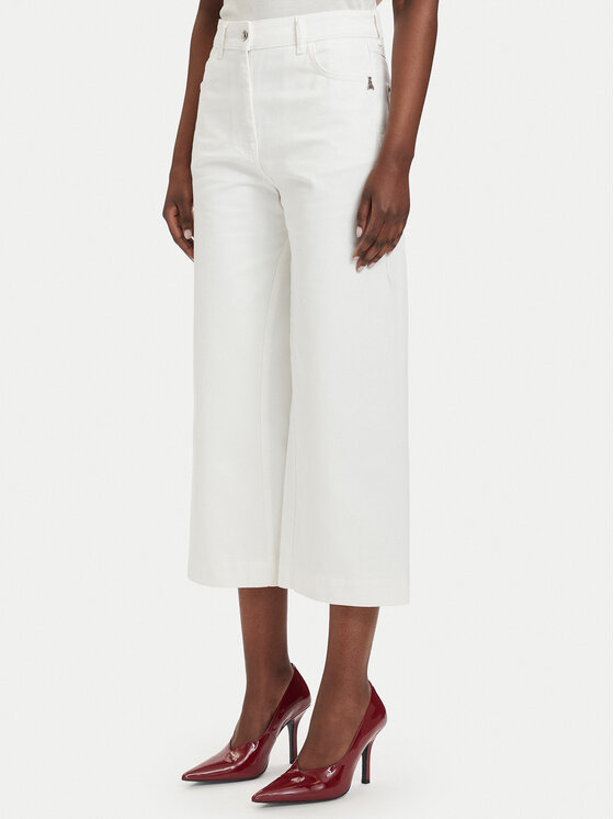 Patrizia Pepe Blugi 2P1756/D107-W146 Alb Relaxed Fit