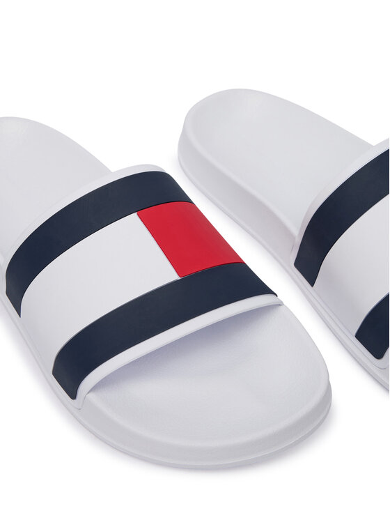 Tommy Hilfiger Tommy Hilfiger Şlapi Core Hilfiger Flag Pool Slide FM0FM05798 Alb
