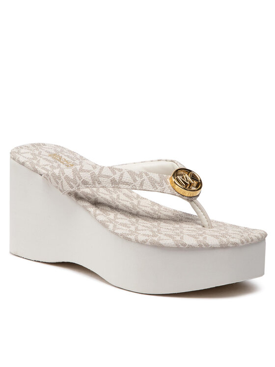 MICHAEL Michael Kors Flip flop Sarita Wedge Flip Flop 40T2SRFA1B Bej Modivo.ro