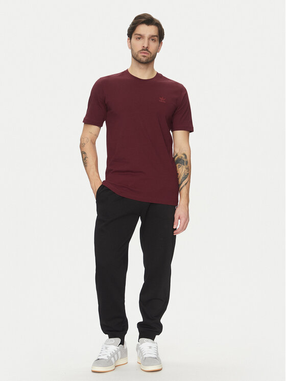 adidas adidas Футболка Trefoil Essentials JC9992 Бордовий Regular Fit