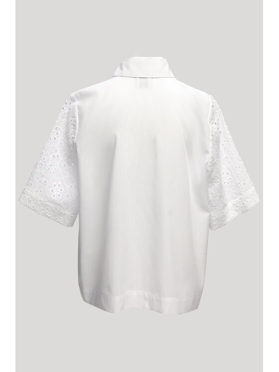SLY SLY Bluzka 5S-106 Biały Comfortable Fit