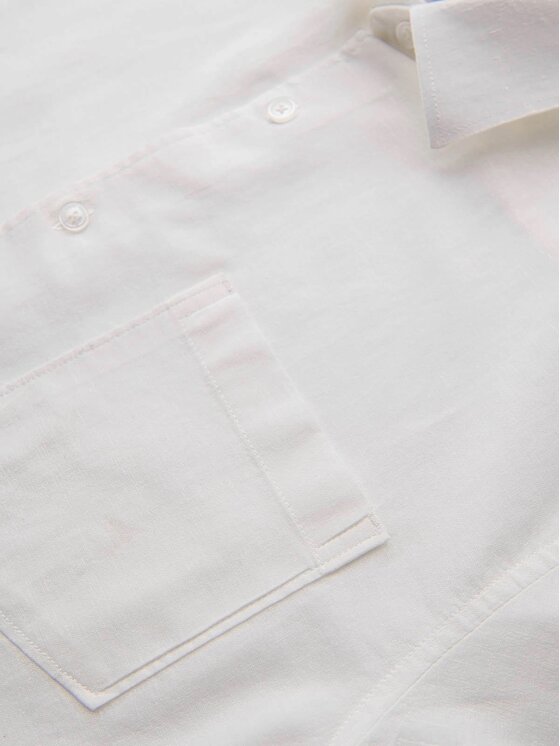 Ombre Ombre Koszula OM-SHSS-0167 Biały Regular Fit