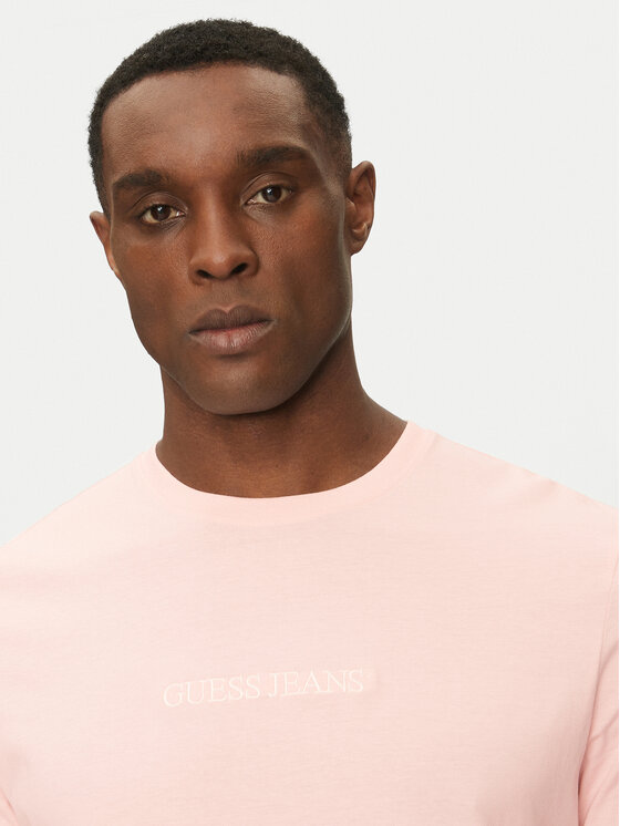 Guess Jeans Guess Jeans T-Shirt M4YI52 K8HM0 Różowy Regular Fit