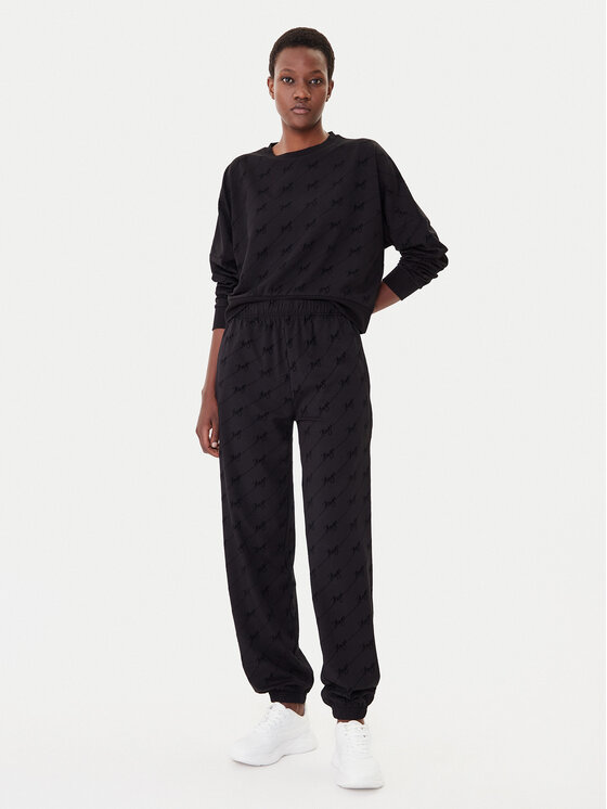 HUGO HUGO Mikina Lokky 50545210 Černá Relaxed Fit