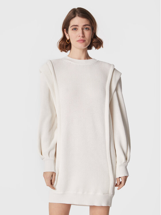 IRO IRO Úpletové šaty Lorely AR641 Bílá Relaxed Fit