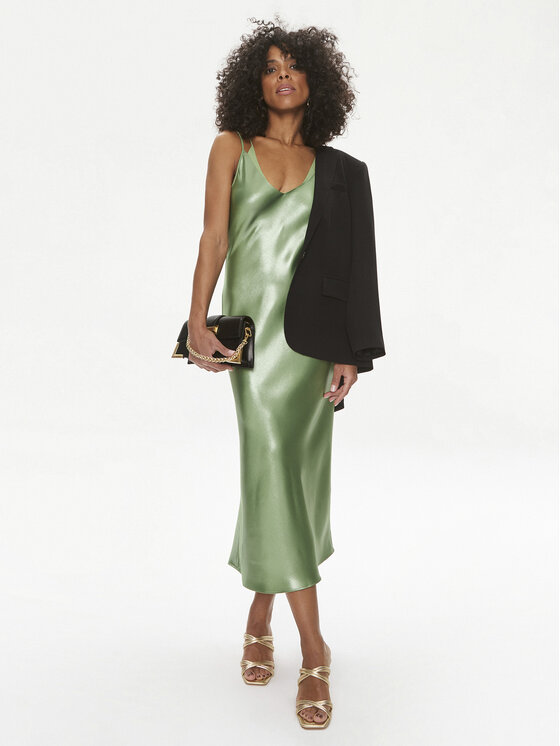 BOSS Boss Kokteilinė suknelė Desatie 50511832 Žalia Slim Fit