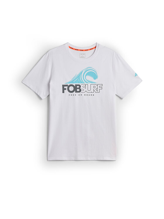 4F 4F T-Shirt FOB SUMMER Biały Regular Fit