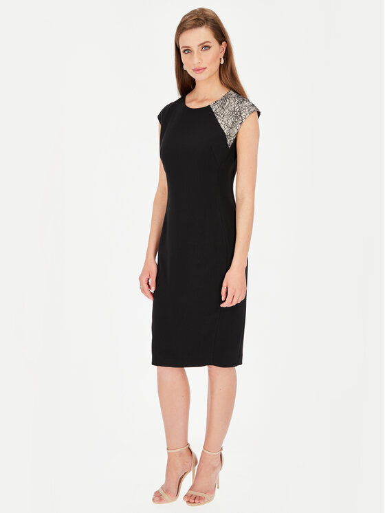 L’AF L’AF Sukienka koktajlowa Bril Czarny Slim Fit