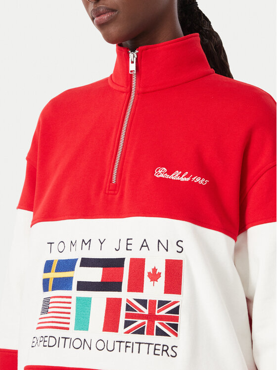 Tommy Jeans Tommy Jeans Bluza DW0DW23806 Czerwony Relaxed Fit