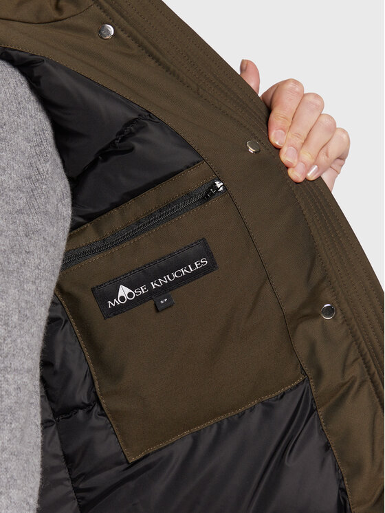 Moose Knuckles Moose Knuckles Pūkinė striukė Original Stirling MK2003LP Žalia Regular Fit