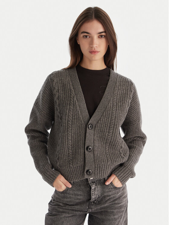 G-Star Raw G-Star Raw Cardigan Cable D27729-D770 Gri Relaxed Fit